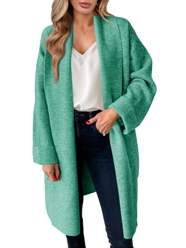 Image of Saodimallsu Womens Long Cardigan Sweaters Chunky Open Front Oversized Slouchy Knit Fall Trendy Coatigan Jackets
