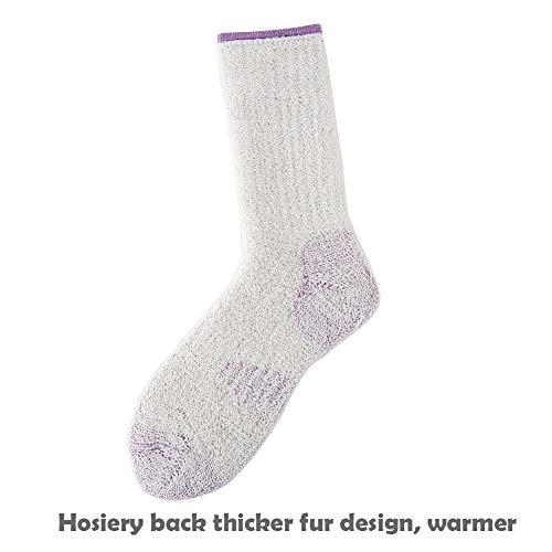 Image of 70% Merino Wool Women Crew Socks - Hiking Outdoor Athletic Thermal Thickening Cushion