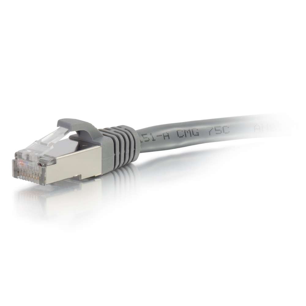 C2G /Cables to Go 00650 Cat6a Cavo patch di rete schermato antigroviglio (STP), grigio (4,57 metri)
