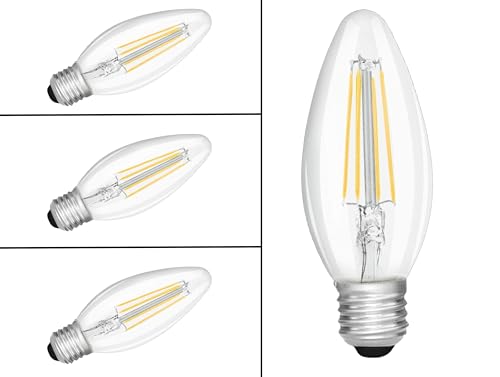 Image of kinis Vintage Style Candle Shape Light Bulbs /Bulb for Wall Light /Bulb for Hanging Light /Bulb for Pendant Light /Bulb for Chandelier /Bulb for Decorative Lights (KIN-C35 Bulb, Pack of 1)