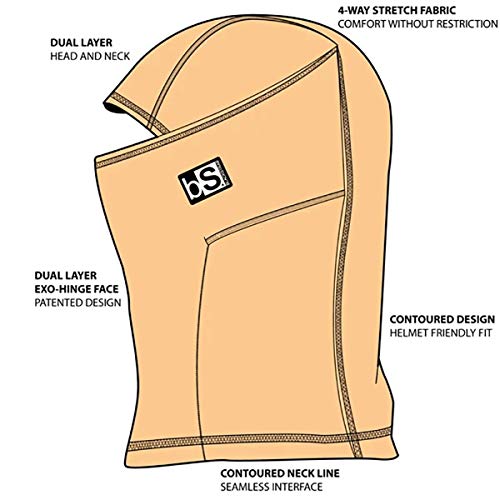 Image of BLACKSTRAP Kids' Expedition Hood Dual Layer ExoHinge Balaclava Ski Mask, Compatible, Comfortable for Kids, [Insert Color]
