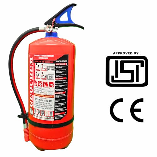 Image of ABC Multipurpose Dry Powder Fire Extinguisher - ISI Certified, Portable & Easy to Use - for Home, Office, Car, Shop, Kitchen - Fire Safety Equipment (6kg)
