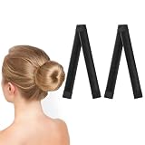 URAQT Accesorios Pelo Mujer, 2PCS Accesorios de Peinado, Gomas DIY Moño Donas Set de Diseño de Cabello, Magic Hair Bun Maker Accesorios para Mujeres Niñas Hacer Moños Pelo Pelo-Negro