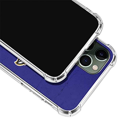 Skinit Clear Phone Case Compatible with iPhone 12 Pro Max - Officially Licensed NFL Baltimore Ravens Distressed Design
