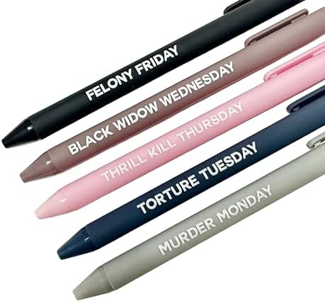 Jetec 10 Pcs Funny Pens Retractable Black Ink Office Gift
