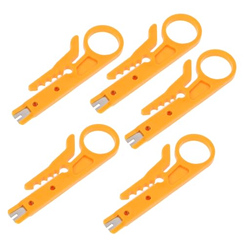 NUOBESTY 5Piezas Cortadores De Herramientas Pelacables Eléctricos Multifuncionales Pelacables Prácticos Para Cables De Teléfono y Redes Cortadores De Compactos