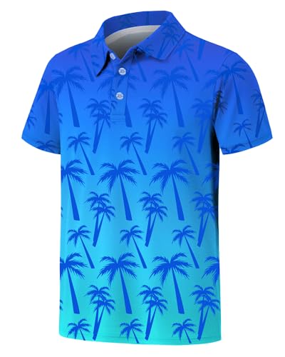 Image of Boys Polo Shirt Golf Short Sleeve Performance Dry Fit Stretch School Uniform Shirts for Boys 7-14 Years