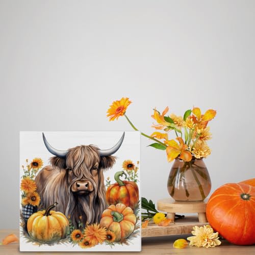 Farmhouse-Fall-Decor-Autumn-Decorations-Pumpkin-Cow-Wooden-Sign-Fall-Home-Decor-Indoor-for-Desk-Table-Shelf-5-X-5-Inches Farmhouse Fall Decor Autumn Decorations Pumpkin Cow Wooden Sign Fall Home Decor Indoor for Desk Table Shelf 5 X 5 Inches