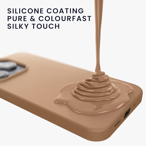 kwmobile Case Compatible with iPhone 15 Pro Max Case - Slim Soft TPU Silicone Cover - Cappuccino by kwmobile - Image 6