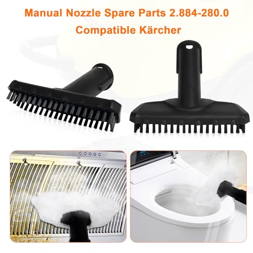 PGonline 5 Stück Zubehör für Kärcher Dampfreiniger SC1 SC2 SC3 SC4 SC5, Handdüse Ersatzteile Kompatibel karcher Dampf Reinigung, Mikrofaser-Tuch Set für Kärcher Dampfreiniger