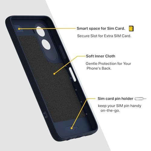Image of Shockproof Case Compatible with Poco C85x 5G / Mi Redmi A7 Pro 5G | Full Camera Protection | TPU Flexible Back Cover for Poco C85x 5G / Mi Redmi A7 Pro 5G (Steel Blue)