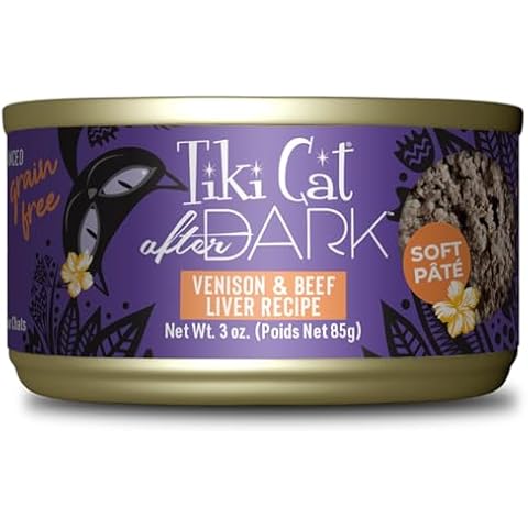 TIKI PETS Cat After Dark Venison & Beef Liver Wet Food Pate Cover