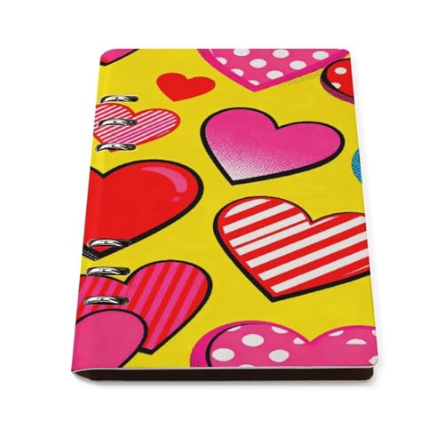 Endless Hearts A5 �v�����i�[�o�C���_�[ 6�����O �l�ߑւ��\ �m�[�g�u�b�N�v�����i�[�J�o�[ PU���U�[ ���[�Y���[�t �p�[�\�i���I�[�K�i�C�U�[ �t�H�g�J�[�h�z���_�[ �\�Z�o�C���_�[ �T�ԃ^�X�N�p