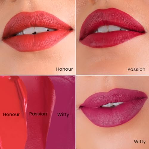 Image of LA MIOR LA MIOR Take Me Home Whipped Velvet Liquid Lipstick Set | Matte Transfer-Proof Long Lasting Lipstick (12+ Hours) | Hydrating Full Coverage Lightweight Formula | With Avocado & Jojoba Oil | Vegan & Cruelty-Free | Pack of 3 (15 ml Each)