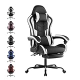 WOTSTA Gaming Chair Computerstuhl Ergonomischer Gaming Stuhl mit Fußstütze Bürostuhl...