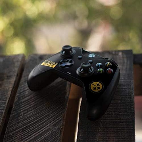 Skinit Decal Gaming Skin Compatible with Xbox One Elite Controller - Officially Licensed NFL Pittsburgh Steelers Black Performance Series Design