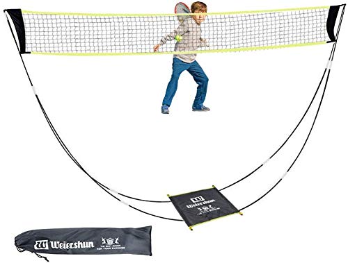 KIKILIVE Redes de bádminton portátil Set con Bolsa de Soporte,Red de Voleibol para Deportes de Playa en Interiores al Aire Libre: se instala en Cualquier Superficie en Segundos