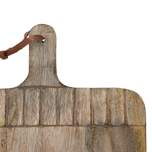 Tabla de corte y servicio rectangular ancha de madera tallada a mano, Foreside Home & Garden miniatura 2