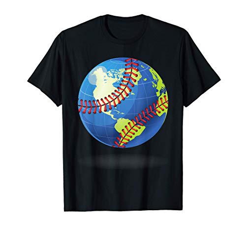 Baseball Ball World Field Pattern Cool Sports Lovers Gifts Camiseta
