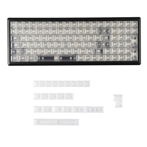 Touches de clavier mécanique DSA en lot de 122 pièces translucides pour customisation