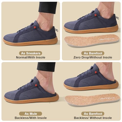 Image of Men's Barefoot Wide Toe Box Shoes - Minimalist Barefoot Shoes with Zero Drop Sole Extra Wide Slip on Walking Shoes for Men
