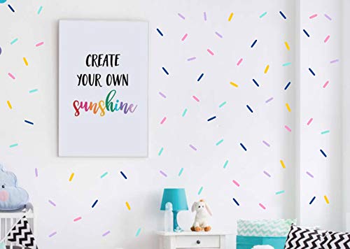 Easu Sprinkles Fabric Wall Decals Mini Bar Stickers Confetti Wall Decal Removable Peel And Stick Decals Kids Room Decor #TOP1