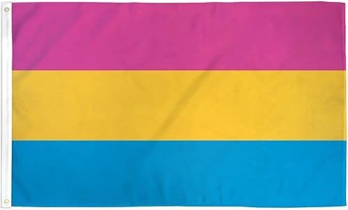 AZ FLAG - Bandera pansexual - 2 x 3 pies - Cartel de pansexualidad de poliéster 100D con dos ojales metálicos - Resistente a la decoloración -
