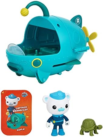 Octonauts 61108 Beyond Deluxe Toy Vehicle & Figure Captain Barnacles & Gup A Adventure Pack Recreate Missions, 4-Piece Set