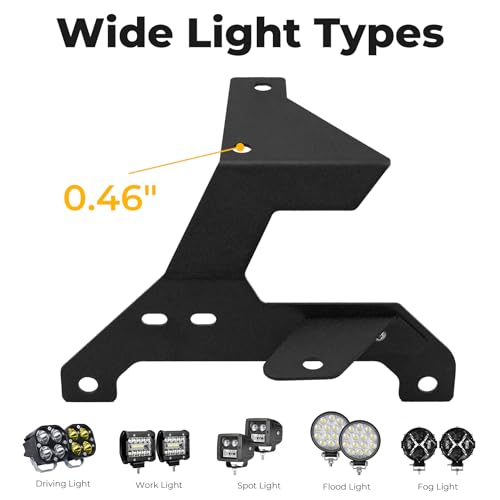 Image of 2 Pcs Dual A-Pillar Light Mount Brackets for 2018-2025 Jeep Wrangler JL & Gladiator JT, Offroad Fog Light Pods Bracket for Wrangler Accessories【NOT for 4XE / Gladiator Mojave / Rubicon 392】