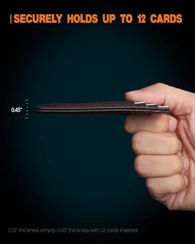 Image of RUNBOX Slim Minimalist Front Pocket RFID Blocking Leather Wallets for Men and Women Card Holder Wallets Gifts for men