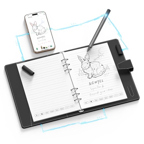 Image of NEWYES SyncPen 4 Set Smart Pen with Digital Notebook Digital Pen Sync Pen Bluetooth Wireless OCR for Students, Designer, Creatives, Business Man, Record Notes