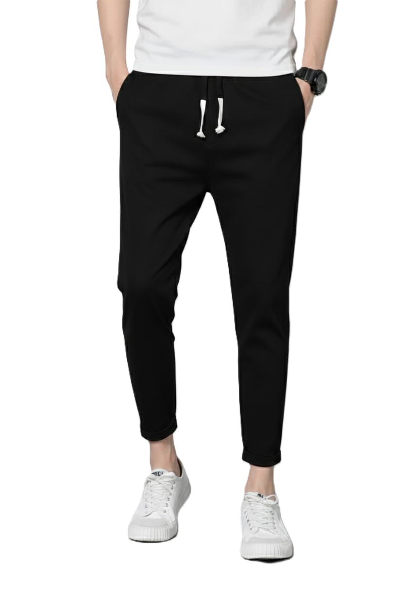 Men’s Slim Fit Black Joggers | Cotton Blend Track Pants | Casual, Gym & Running Wear-picture-17