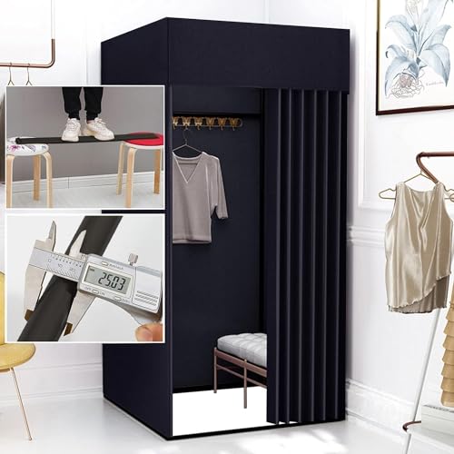 Cabine d'essayage carrée bleue 100x100x200cm contre le manque d'espace
