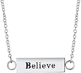 Wild Essentials'Believe' Essential Oil Diffuser Bar Necklace Gift Set - Includes Aromatherapy...