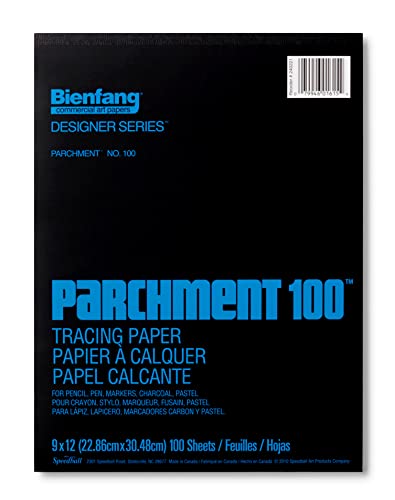 Bienfang Parchment 100 Tracing Paper Pad, 9