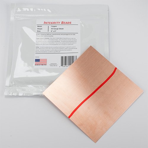 Copper 30 Gauge Sheet - 6" x 6"