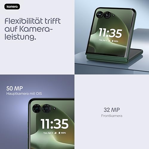 Motorola razr 70 plus Smartphone 50-MP-Kamera 12-512 GB dunkelgrün