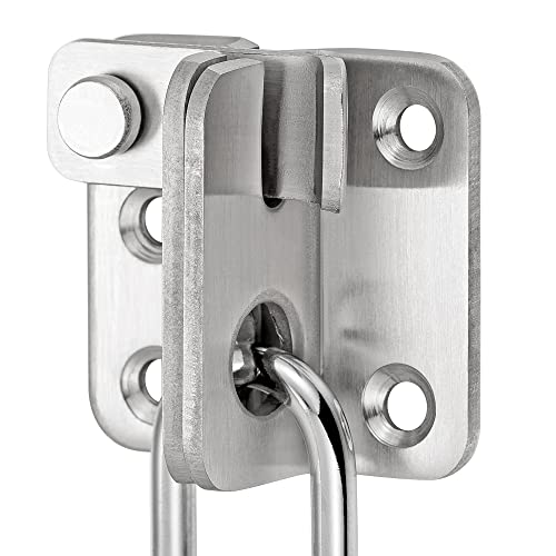 Iniret 2 Packs Flip Latches，2.36” X 2.12”Brushed Nickel Stainless Steel Thickened Heavy Duty Hasp Barn Gate Door Latch Door Lock,Sliding Door Antique Lock Wine Cabinet Closet Door Latches-Left Open #TOP18