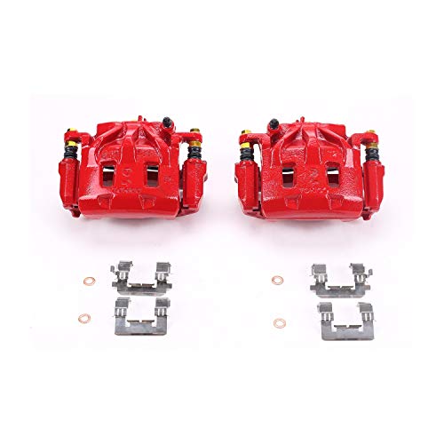 PowerStop Front Red Powder Coated Brake Caliper Pair For Subaru B9 Tribeca 2006-07 |Forester 2014-18 |Legacy 2005-12 |Legacy 2015-18 |Outback 2010-19 - High Temp Brake Caliper Upgrade, S3348