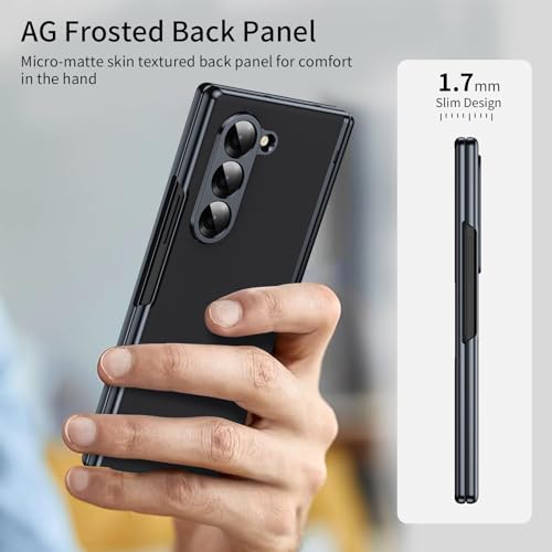 Coque Samsung Z Fold 5 antichoc à rabat avec film d'écran et charnière renforcée