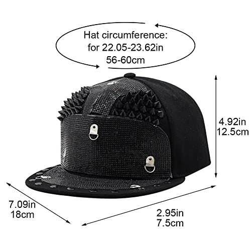 Cap de Baseball Ajustement Flat Bill Camier pour Style Hip-hop Mixte