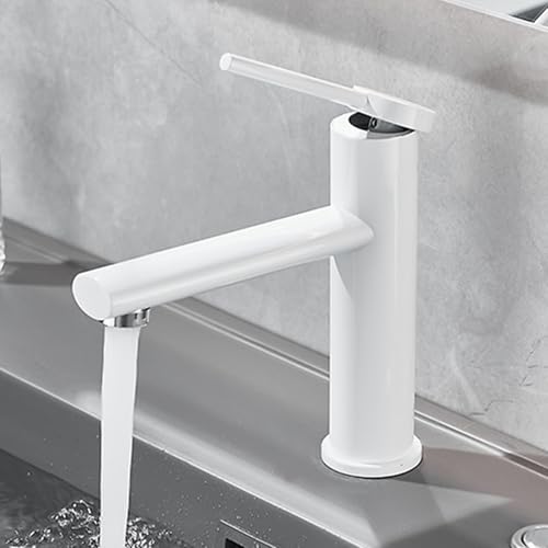 Robinet de lavabo blanc bas monotrou anti-corrosion en laiton G1/2