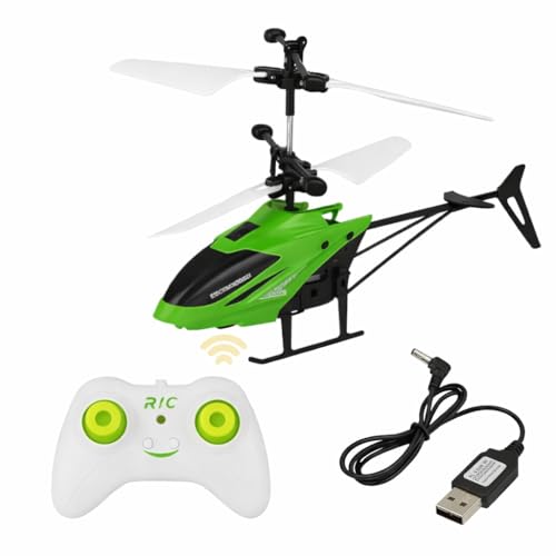 Image of RC Flying Helicopter Toy for Kids with Remote Control, USB Rechargeable Indoor Drone Helicopter for Boys & Girls (Colour as per Stock)