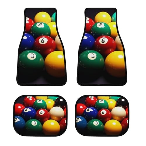 Tapis de sol de voiture universels et résistants Color Billards avec talonnette renforcée