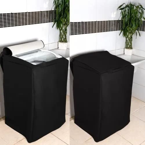 Capa Maquina de Lavar Electrolux Brastemp Consul 11kg 12kg 13kg 15kg 16kg 17kg Estampada Preto (G)