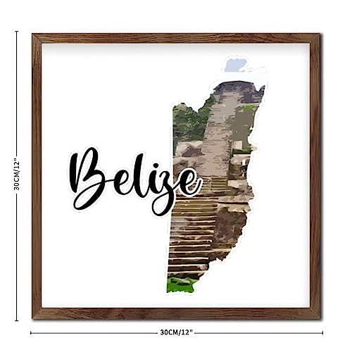 Panneau mural bois Belize 30x30cm pour étagère - 3