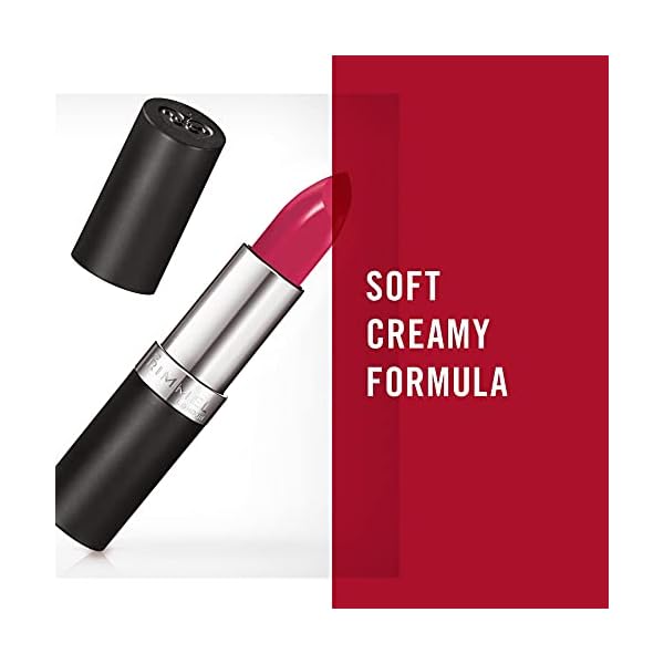 Rimmel Lasting Finish Lipstick - Up to 8 Hours of Intense Lip Color with Color Protect Technology and Exclusive Black Diamond Complex - 002 Candy, .14oz