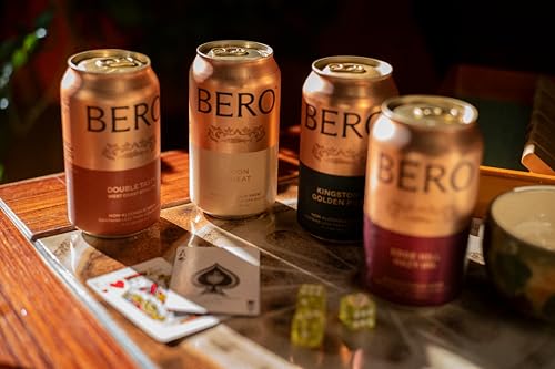 Image of BERO Non Alcoholic Beer Refreshing 4 Flavors Variety, 24 Pack x 12 Oz Cans | NA Beer by Tom Holland, Refreshing Hoppy Alcohol Alternative Beverages for Any Occasion (12oz each, Pack of 24)