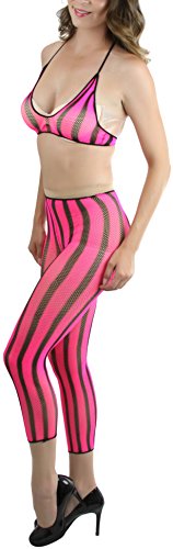 Image of ToBeInStyle Women's Crochet Lace Up Tube Top with G-String and Thigh Hi