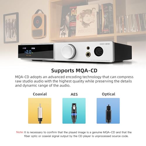 Image of SMSL DO400 Full Balanced Headphone Amplifier DAC Amp ES9039MSPRO XMOS-XU316 USB MQA DAC USB /AES /Optical /Coaxial /IIS Input 4.4mm /6.35mm /4-XLR Jack Output Headphone Amps (Black)
